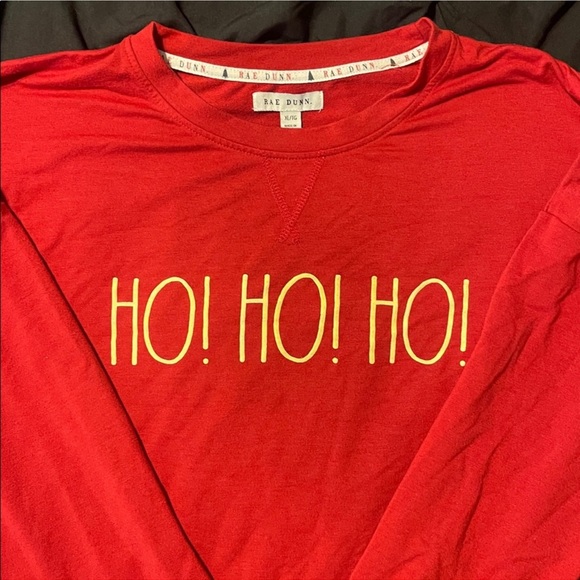 Rae Dunn Festive Red Sweatshirt with Yellow Print - Picture 2 of 4